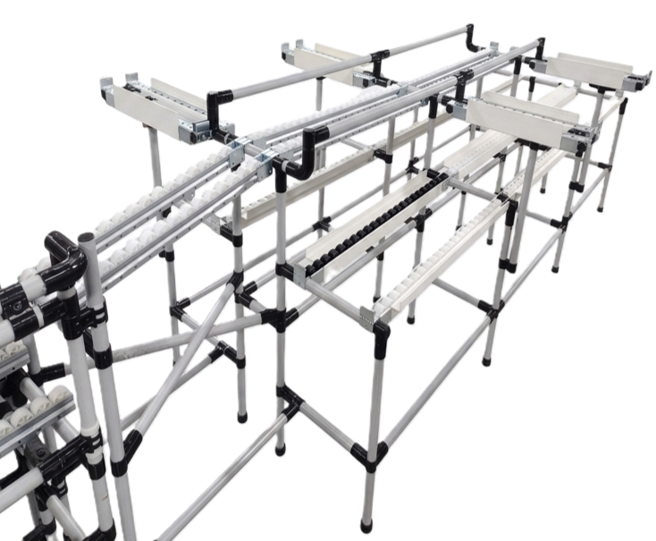 Rack de materiales modular para almacenamiento y surtido en planta
