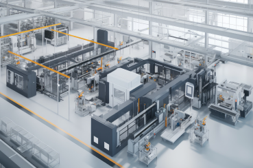 Diseño y dibujo de líneas de producción en 3D para optimización de procesos